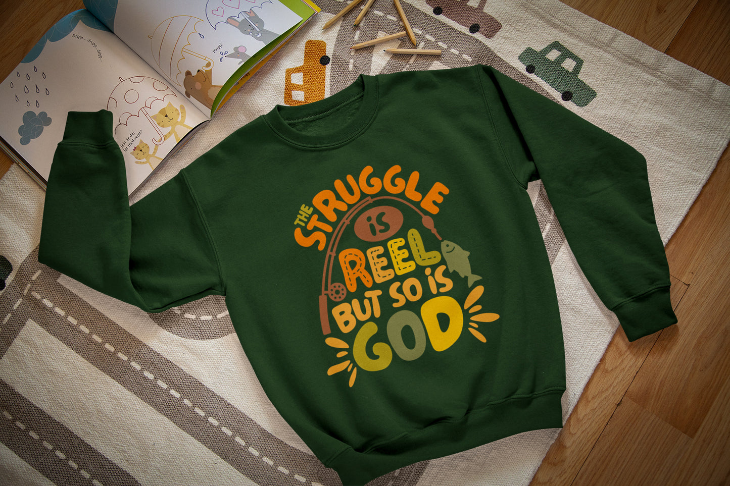 The Struggle is Reel but so is God-Youth Sweatshirt