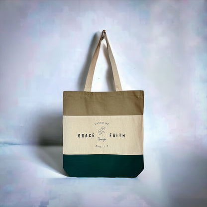 Saved by Grace Through Faith - Canvas Tote