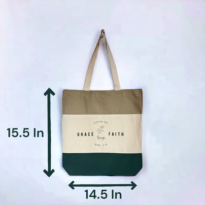 Saved by Grace Through Faith - Canvas Tote