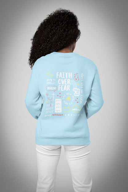 Bible Affirmation Doodles Style - Crewneck Sweatshirt