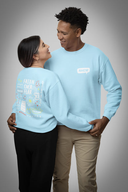 Bible Affirmation Doodles Style - Crewneck Sweatshirt