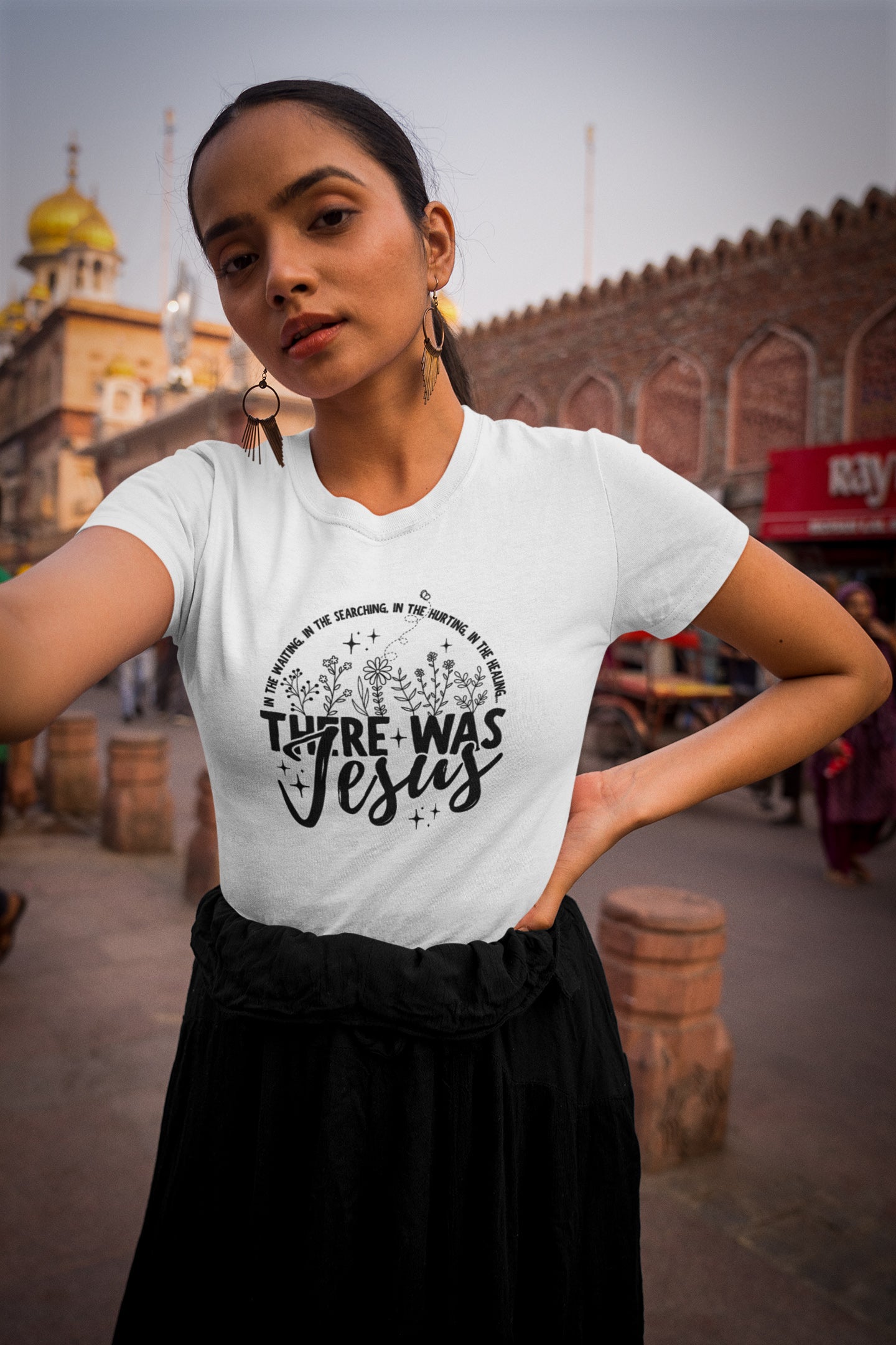 There Was Jesus-Fitted Women Shirt